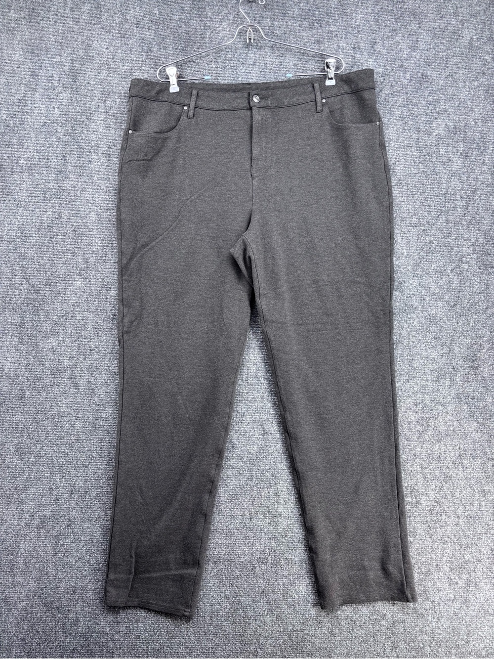 Chicos Gray High Rise Office Straight Leg Pants Women’s Plus 20T